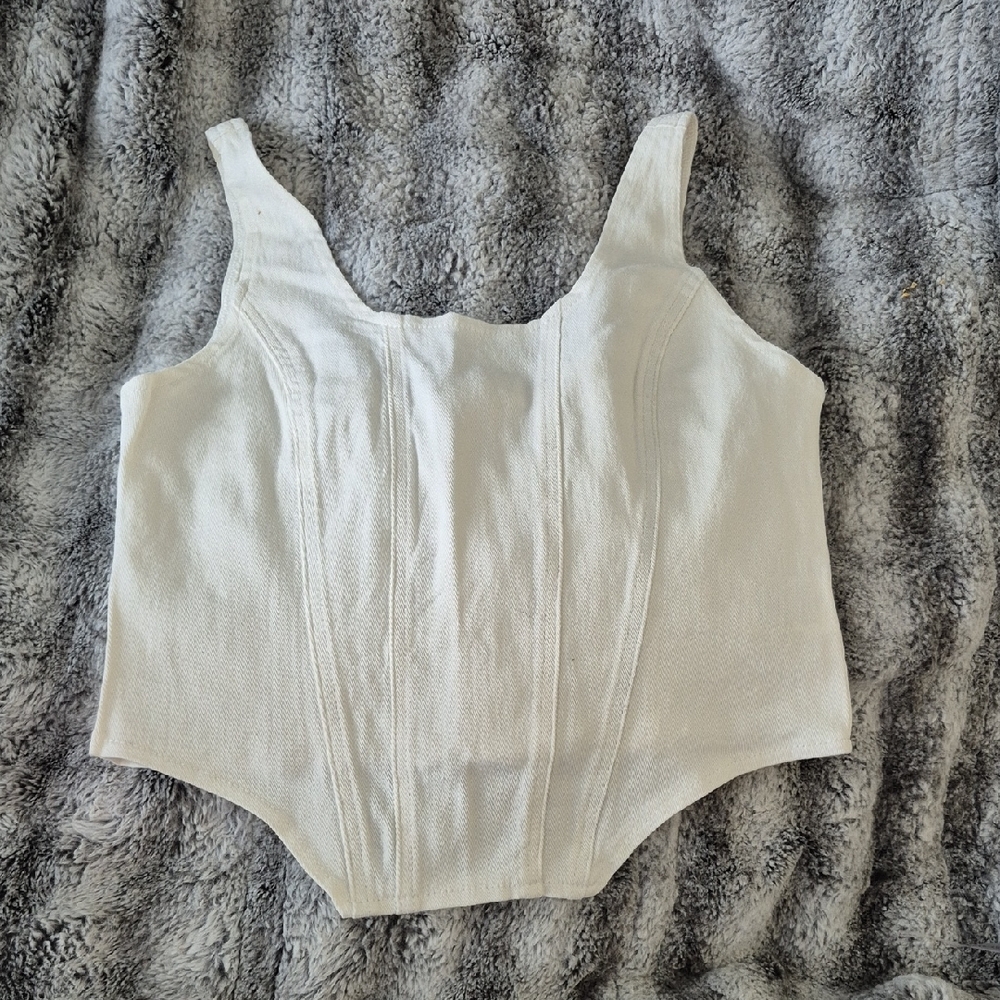 Elegant White Women's Corset Top (227)